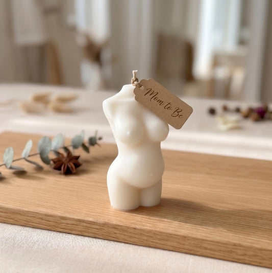 7" White Black Ice Scented Dimensional Lady Candle Round Novelty HomeRoots