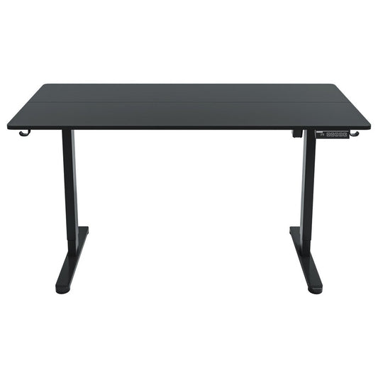 Adjustable Black Wood and Steel Standing Desk