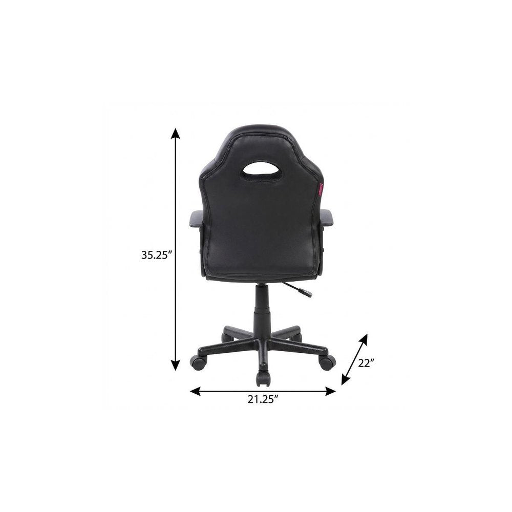 Blue Adjustable Height Swivel Rolling Gaming Chair HomeRoots