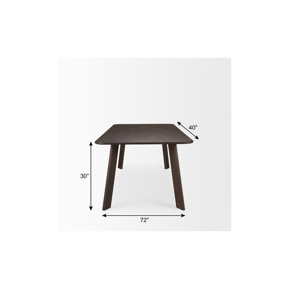 72" Light Brown Solid Wood Dining Table HomeRoots