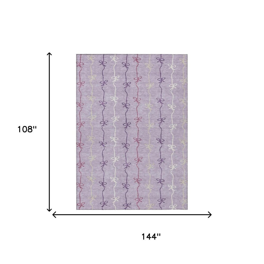 9' X 12' Lavender And Mauve Southwestern Washable Indoor Outdoor Area Rug HomeRoots