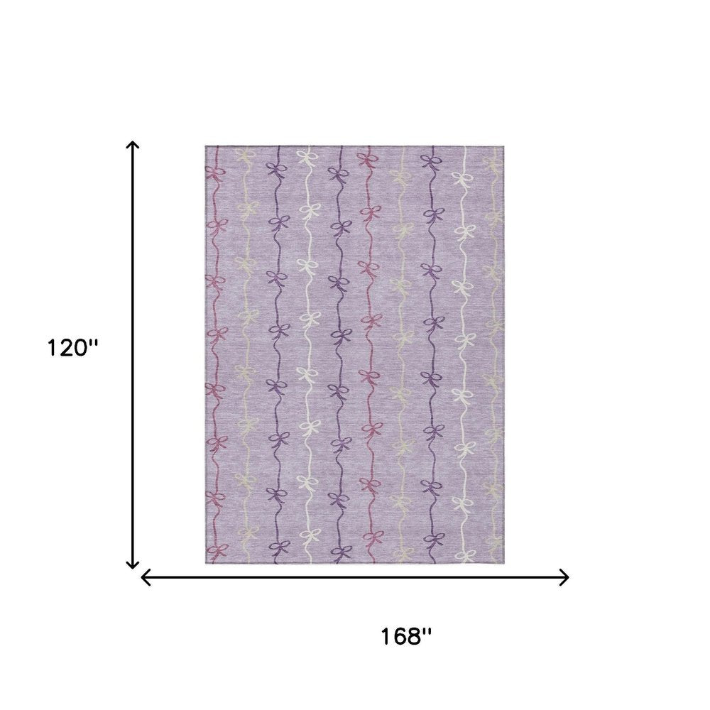 10' X 14' Lavender And Mauve Southwestern Washable Indoor Outdoor Area Rug HomeRoots