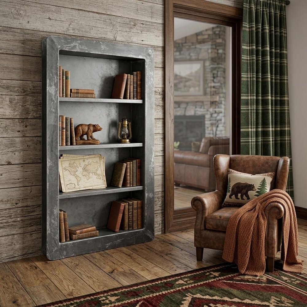 10" Black Metal One Tier Bookcase HomeRoots