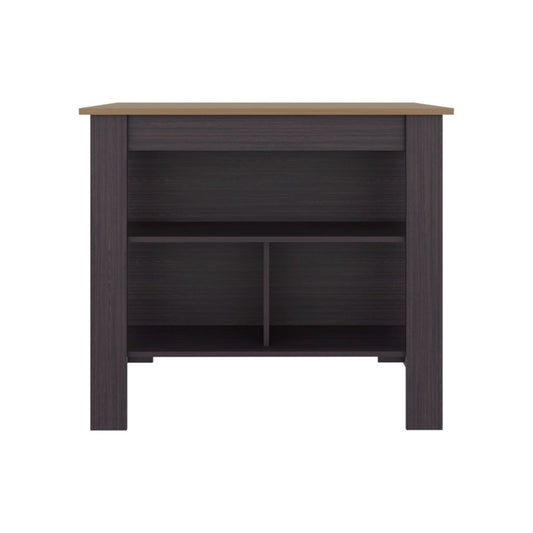 28" Brown Wood Kitchen Island