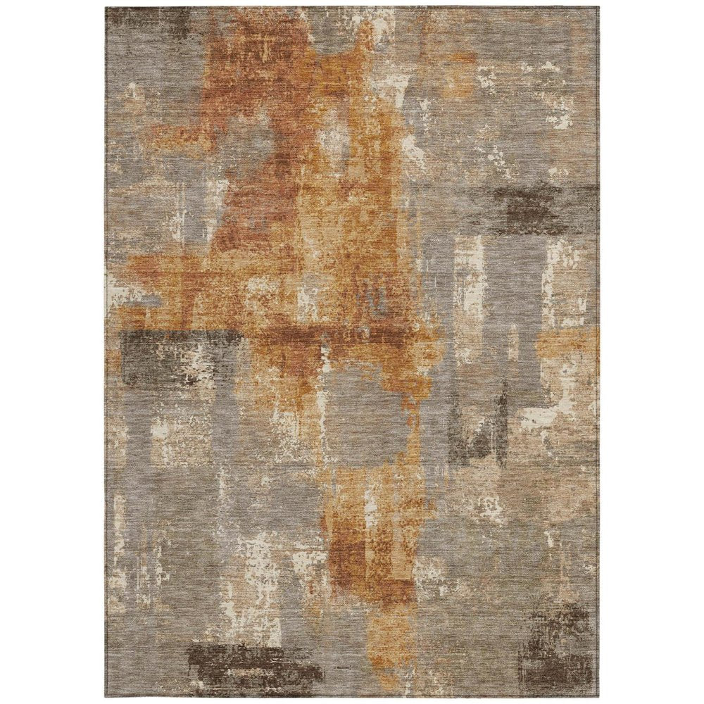 8' X 10' Taupe And Gray Abstract Washable Indoor Outdoor Area Rug HomeRoots