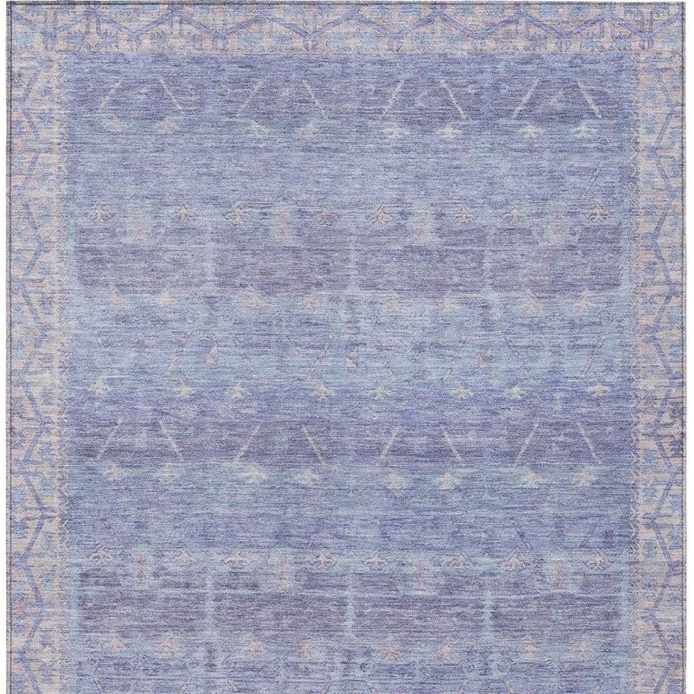 10' X 14' Lavender And Purple Tribal Washable Indoor Outdoor Area Rug HomeRoots