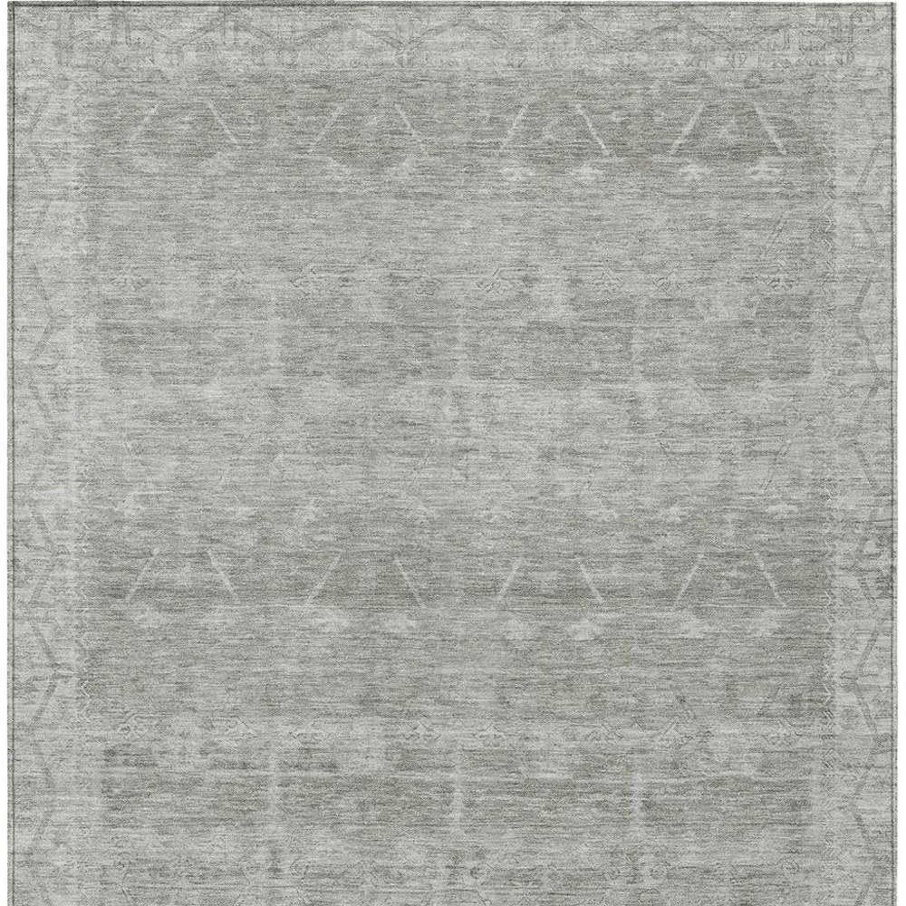 10' X 14' Taupe And Brown Tribal Washable Indoor Outdoor Area Rug HomeRoots