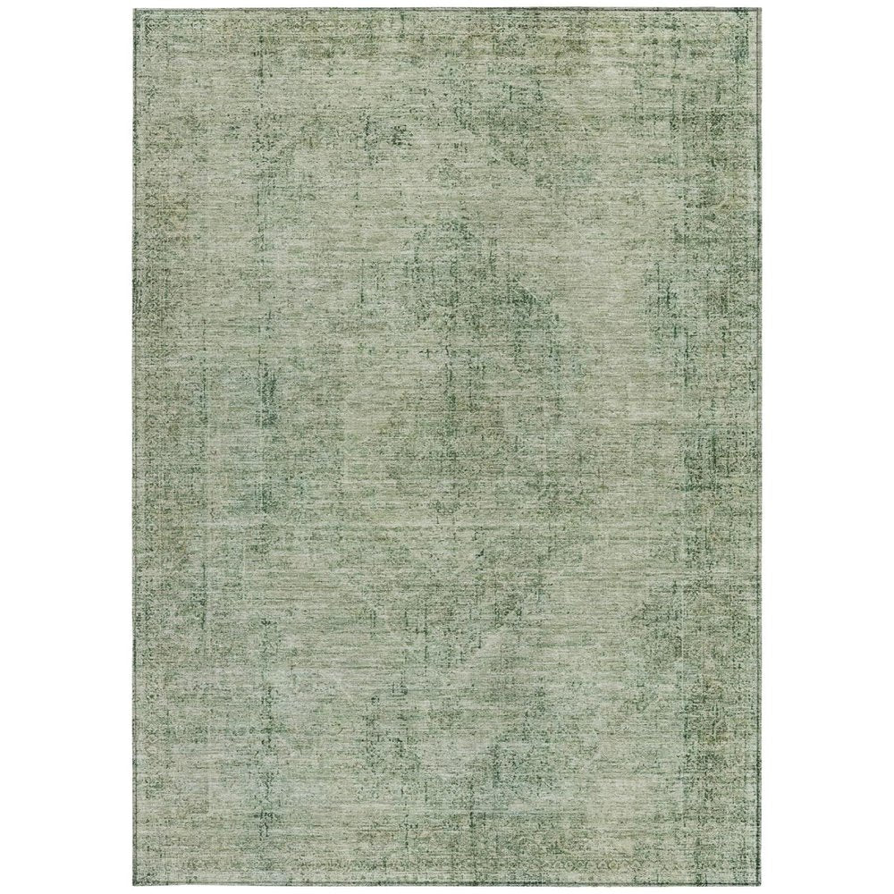 8' X 10' Green And Sage Oriental Washable Indoor Outdoor Area Rug HomeRoots