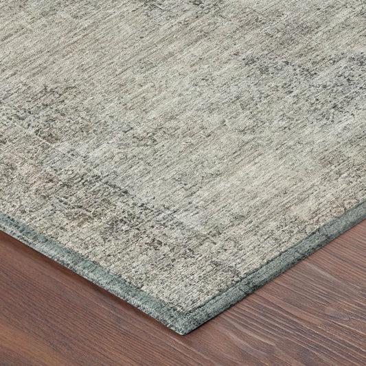 9' X 12' Beige And Brown Oriental Washable Indoor Outdoor Area Rug