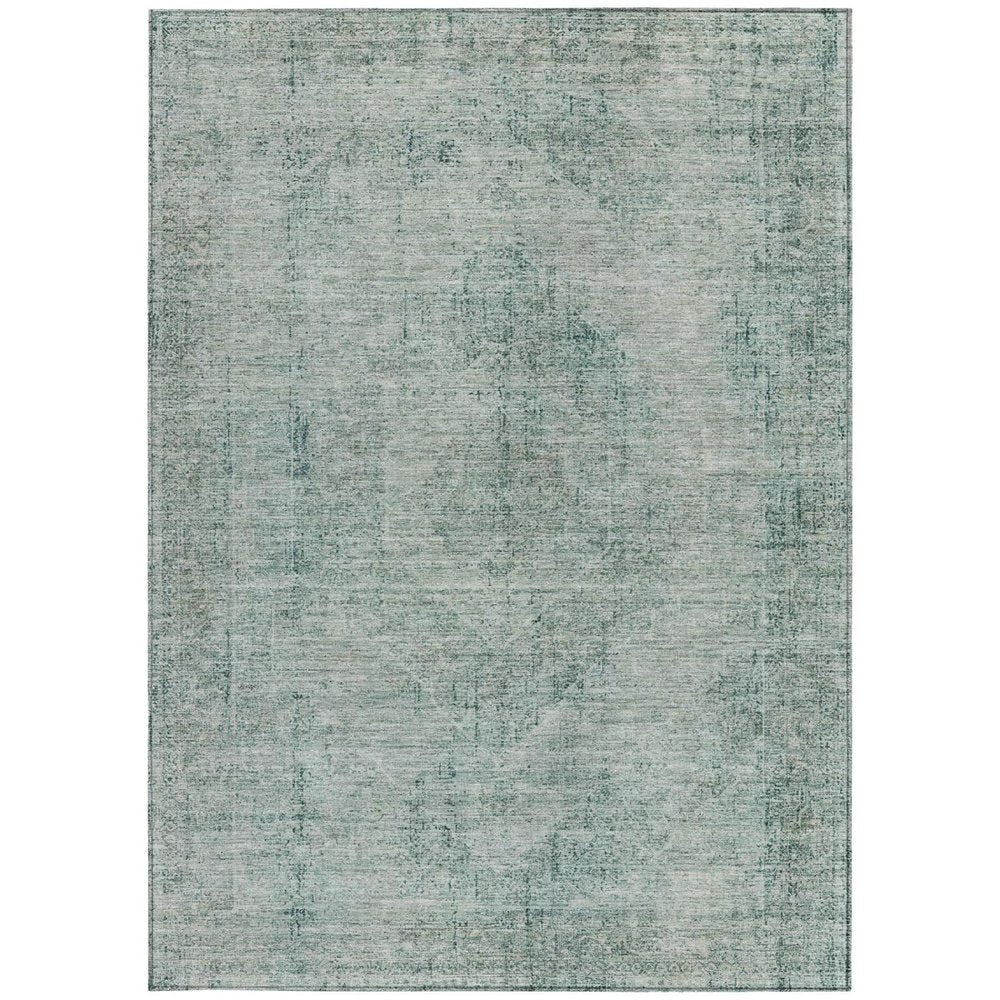 8' X 10' Blue And Ivory Oriental Washable Indoor Outdoor Area Rug HomeRoots