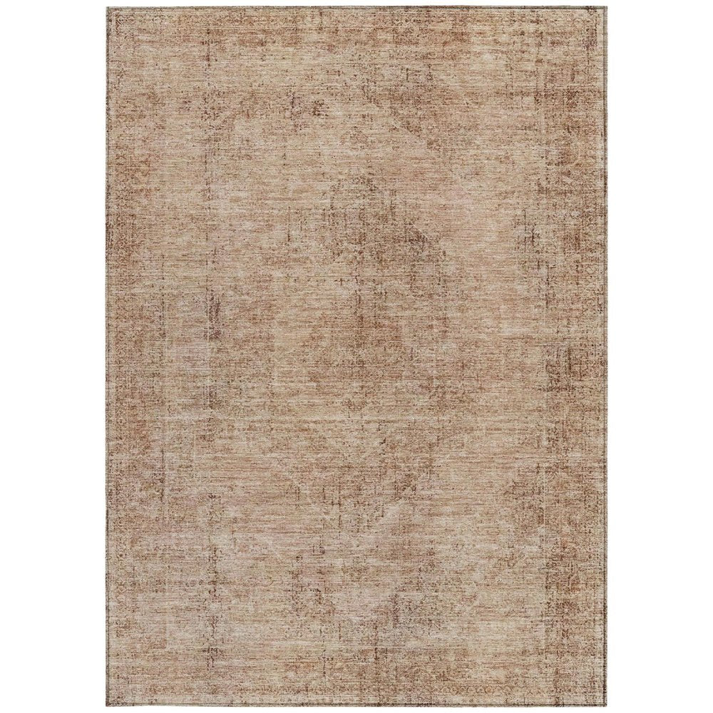 9' X 12' Salmon And Orange Oriental Washable Indoor Outdoor Area Rug HomeRoots