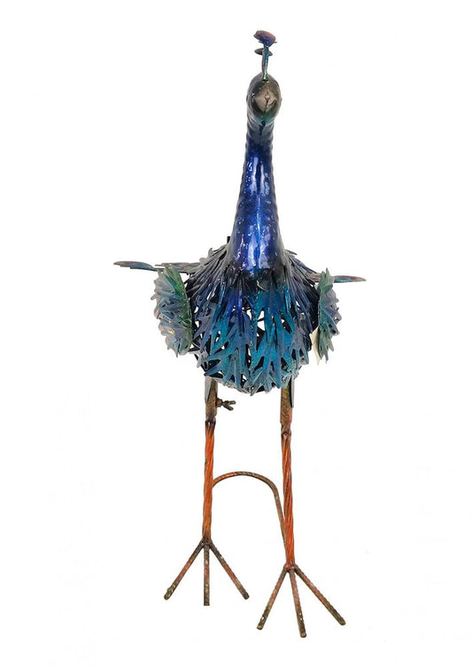 23" Purple And Blue Metal LED lights Birds Garden Accents Accessories