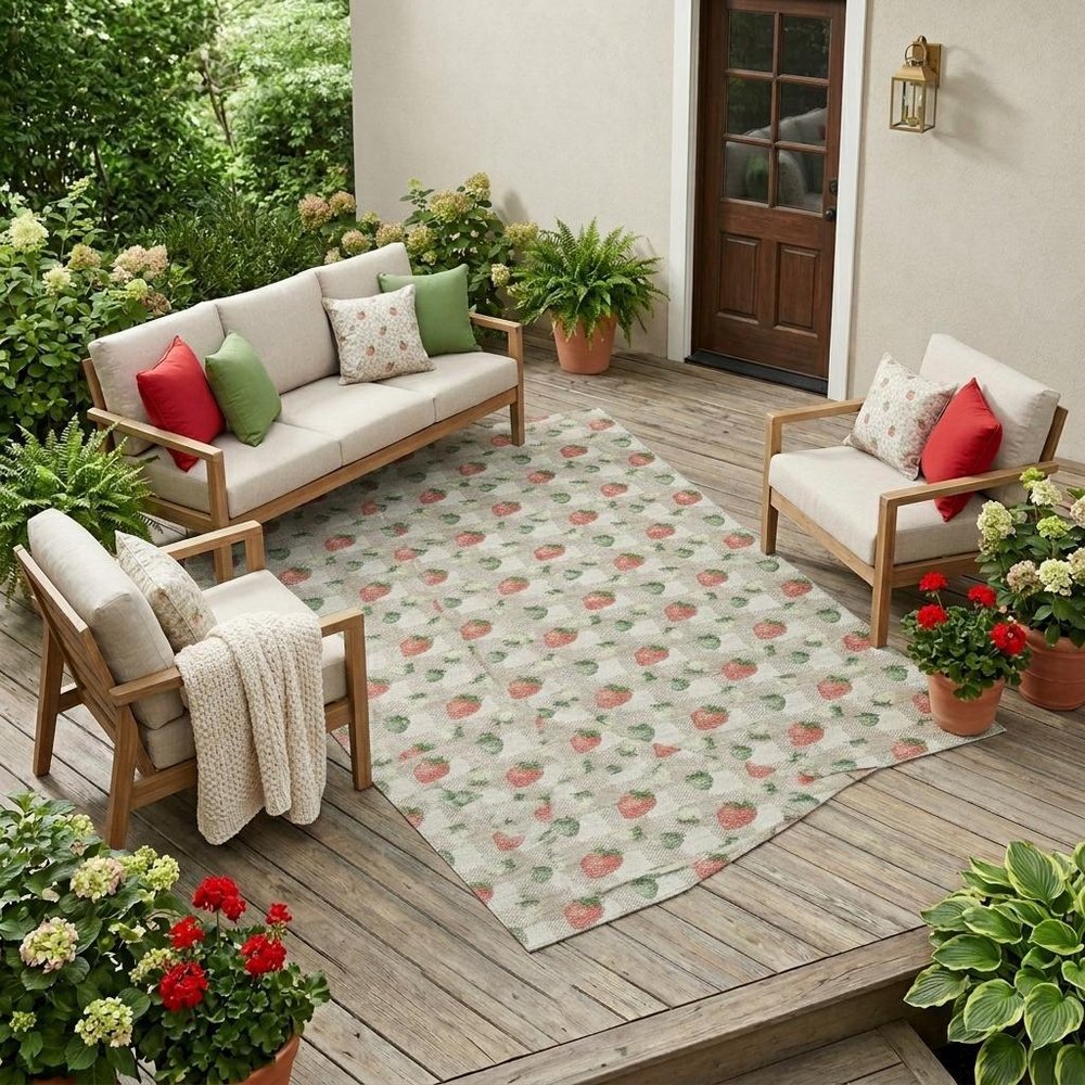 9' X 12' Ivory And Beige Floral Washable Indoor Outdoor Area Rug HomeRoots