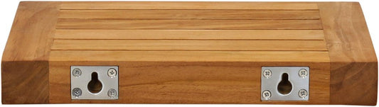 12" Brown Solid Wood Wall Mounted Floating Shelf HomeRoots