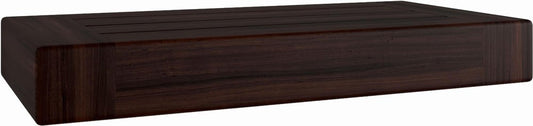 12" Espresso Solid Wood Wall Mounted Floating Shelf HomeRoots