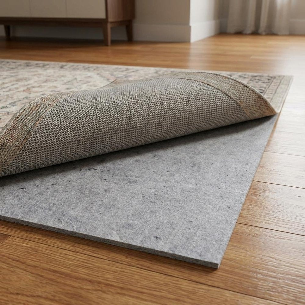 9' x 12' Gray And Black Non Slip Rug Pad HomeRoots