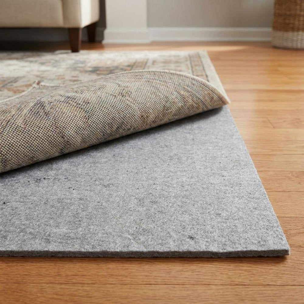 10' x 14' Gray And Black Non Slip Rug Pad HomeRoots