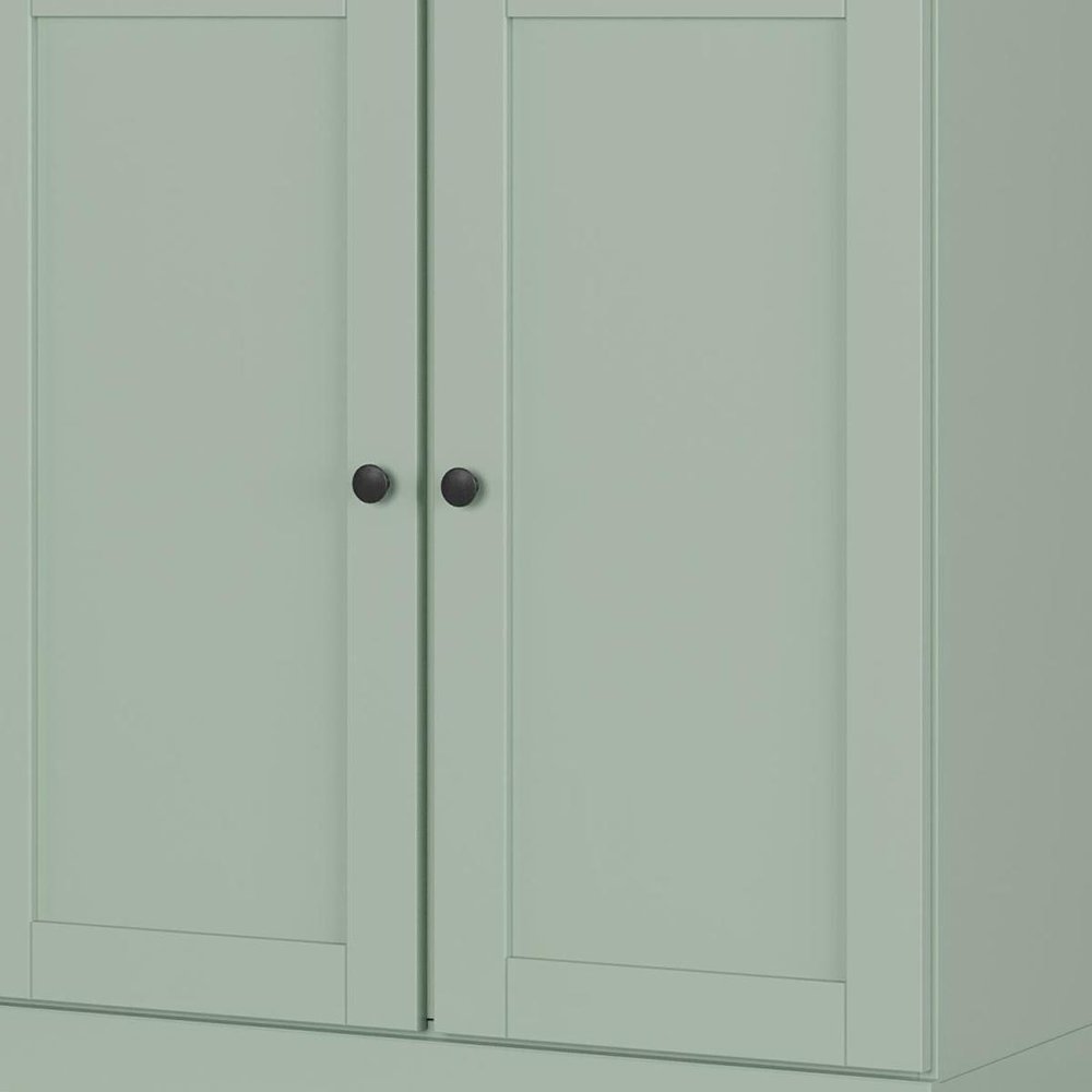 32" Sage Solid Wood Double Door Linen Cabinet