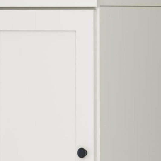 17" Off White Solid Wood Double Door Linen Cabinet