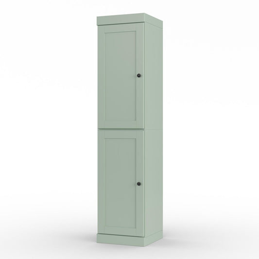 17" Sage Solid Wood Double Door Linen Cabinet