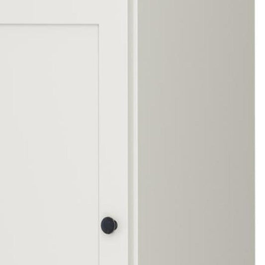17" Off White Solid Wood Double Door Linen Cabinet