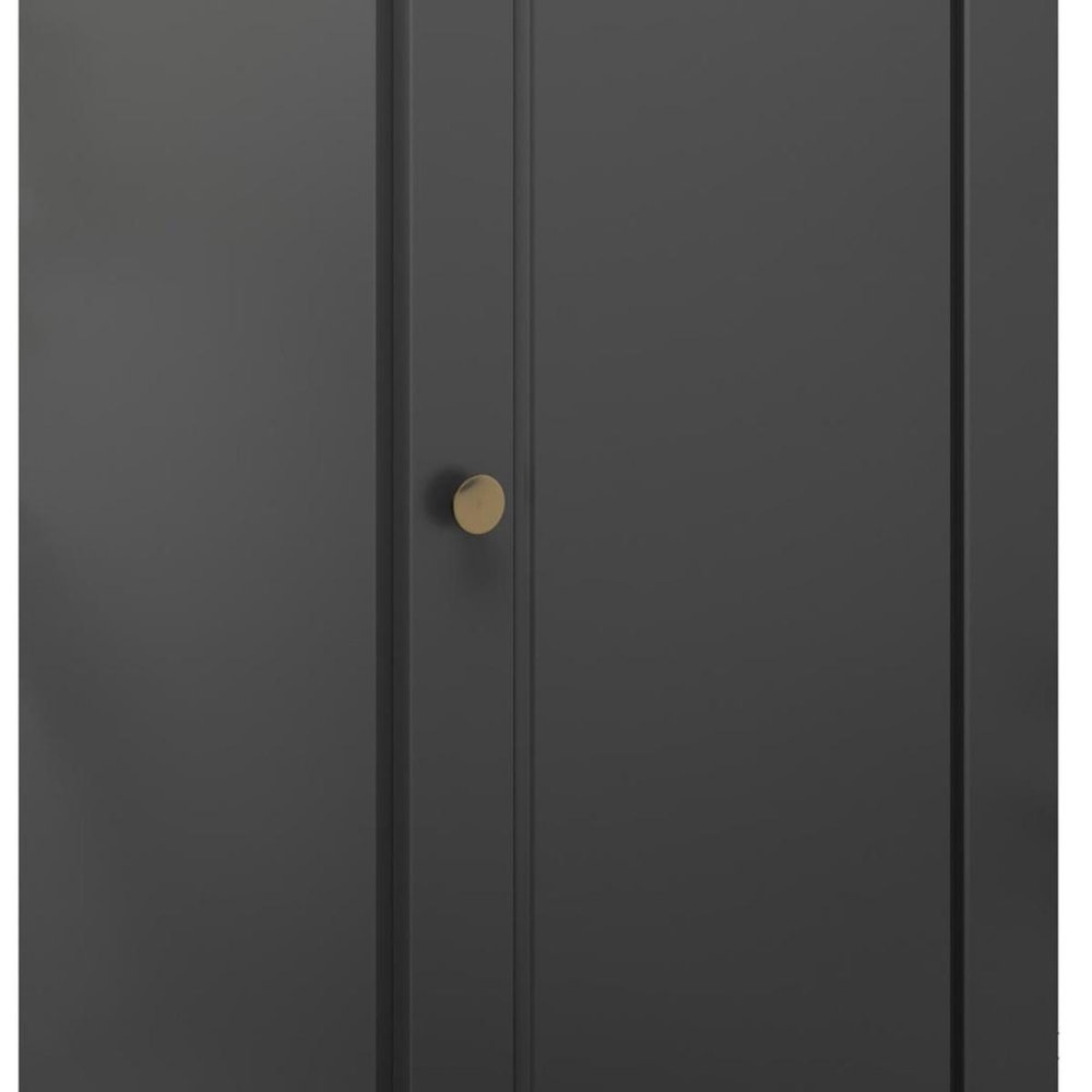 17" Black Solid Wood Single Door Linen Cabinet