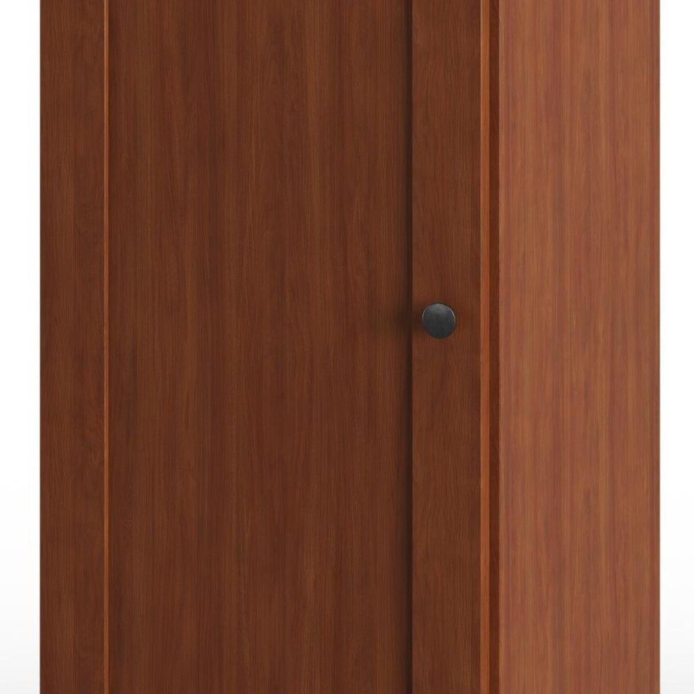 17" Coffee Solid Wood Single Door Linen Cabinet