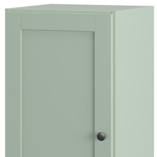 17" Sage Solid Wood Single Door Linen Cabinet