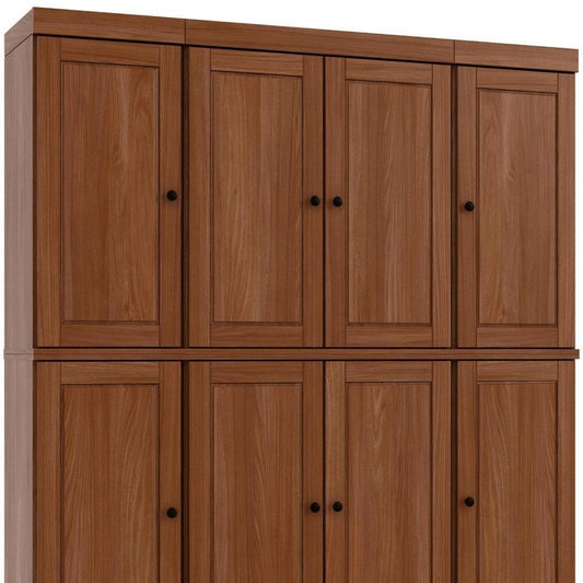 72" Coffee Solid Wood 8 Pantry Or Storage Closet HomeRoots