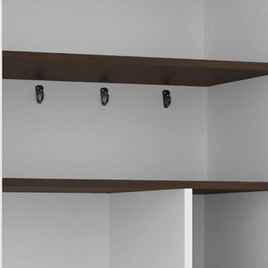 24" White Wood Paneled Sideboard