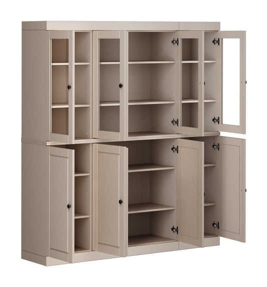 72" Beige Solid Wood 8 Pantry Or Storage Closet HomeRoots