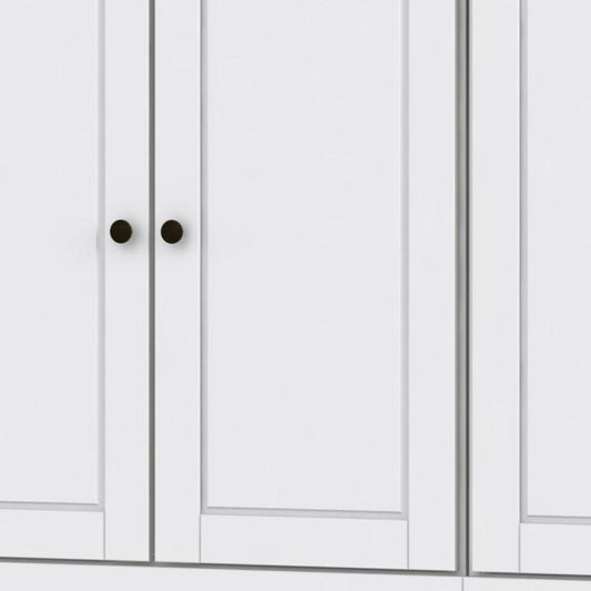 64" White Solid Wood Sideboard With Two Doors