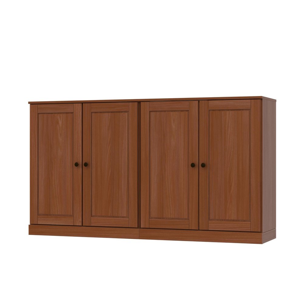 64" Coffee Solid Wood Sideboard With Two Doors