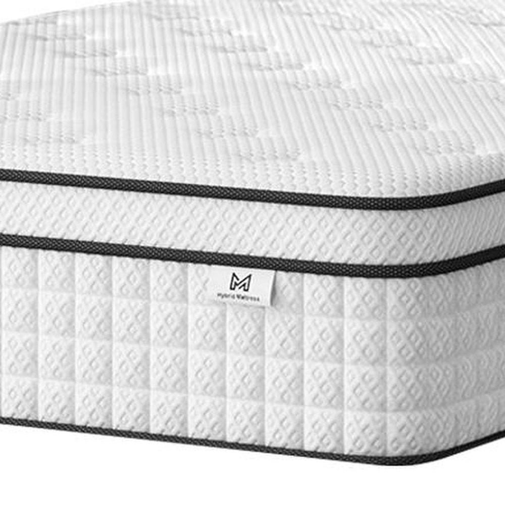 12" Full Double Gel Memory Foam Check Medium Hybrid Mattress