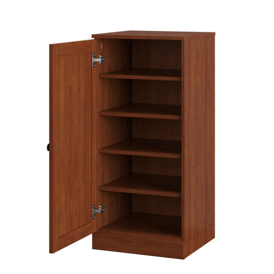 Coffee Ten Pair Solid WoodShoe Storage Cabinet