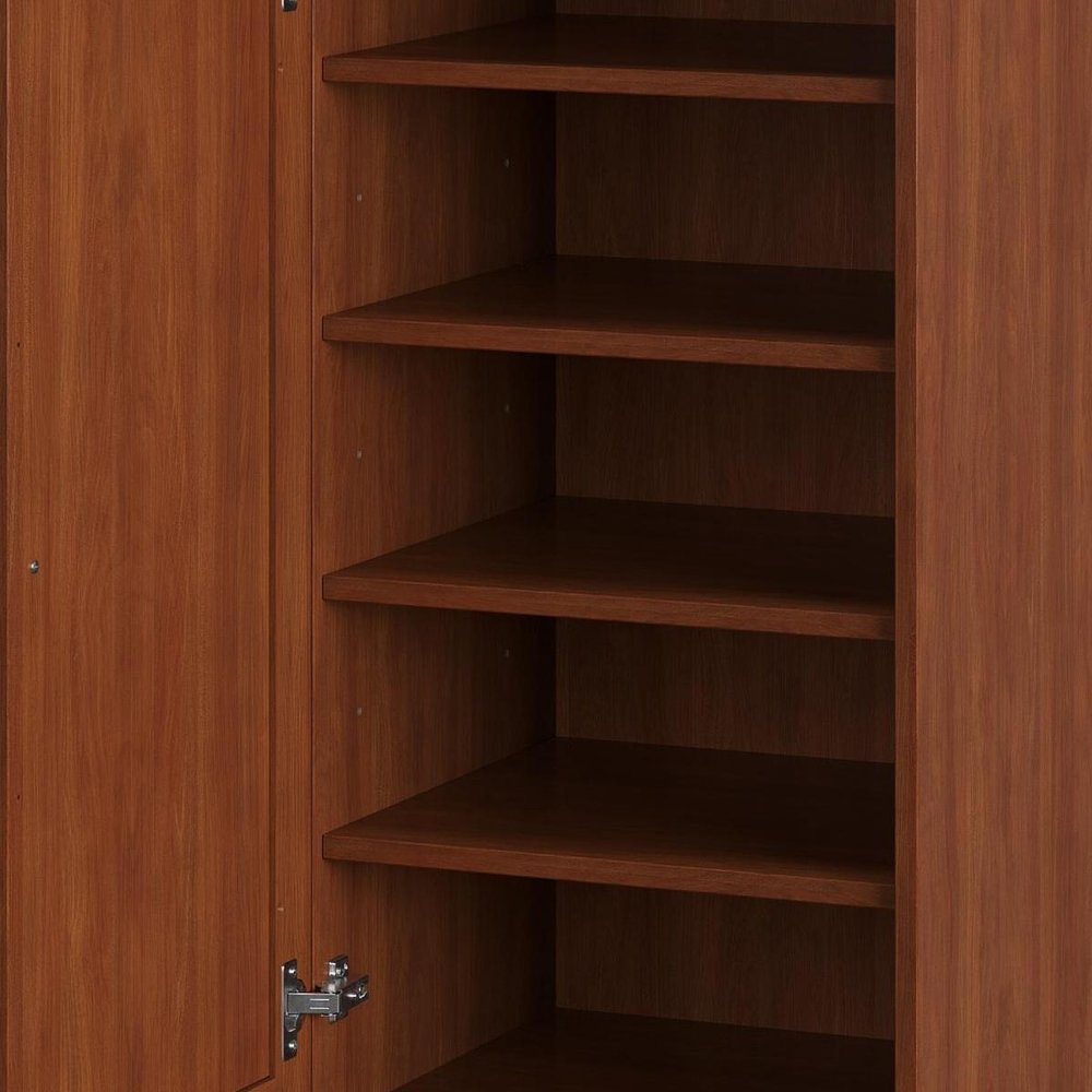 Coffee Ten Pair Solid WoodShoe Storage Cabinet