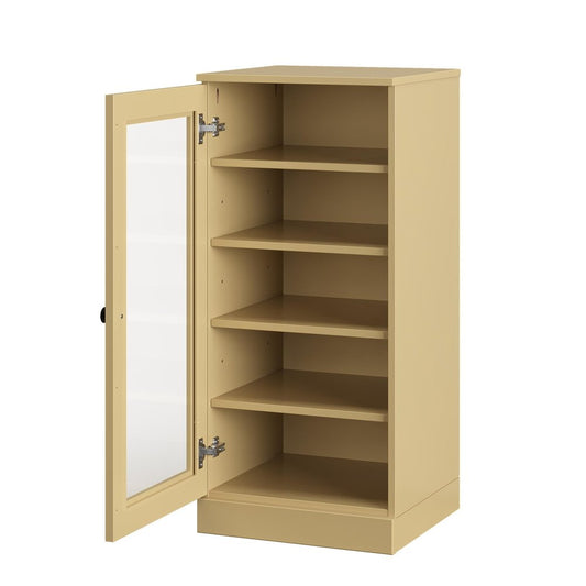 Yellow Ten Pair Solid WoodShoe Storage Cabinet