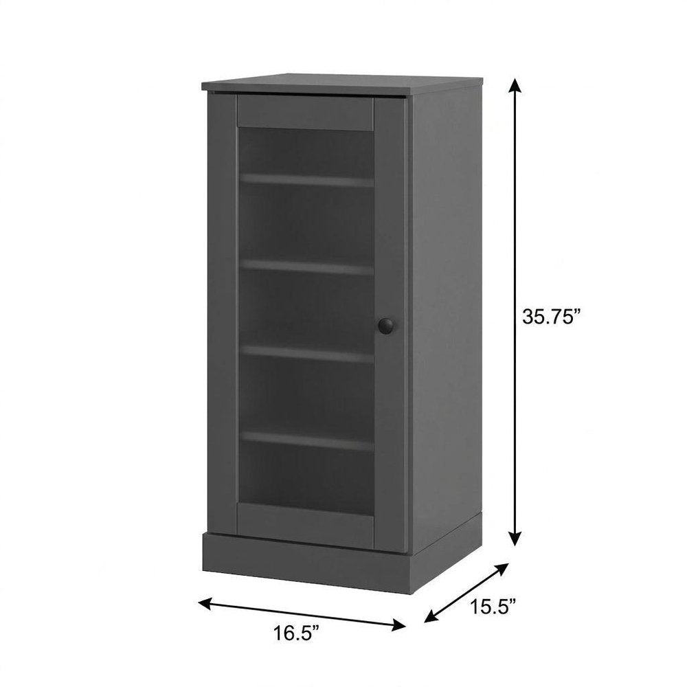 Gray Ten Pair Solid WoodShoe Storage Cabinet HomeRoots