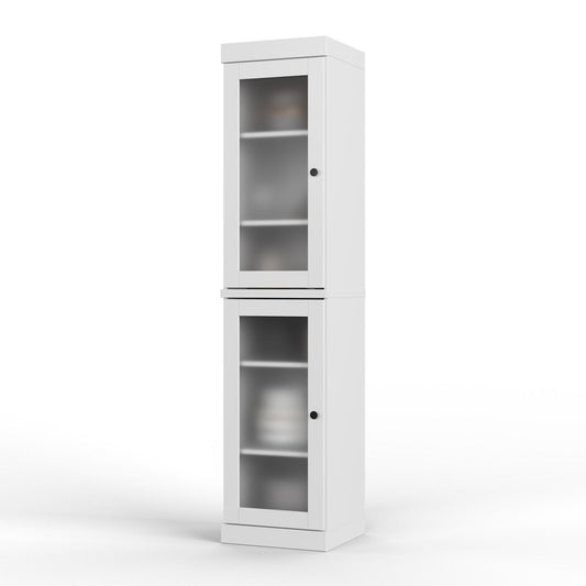 72" White Solid Wood Two Door Pantry Or Storage Closet HomeRoots