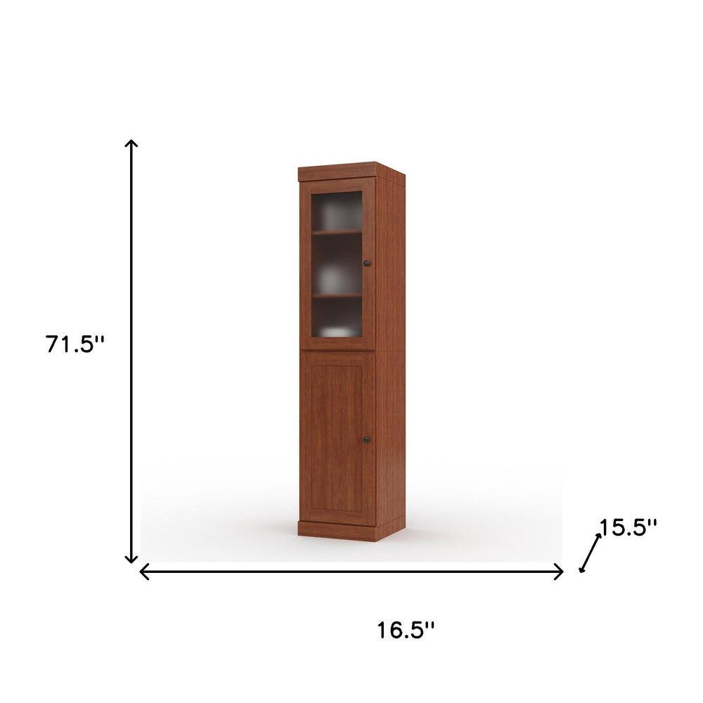 72" Coffee Solid Wood Two Door Pantry Or Storage Closet HomeRoots
