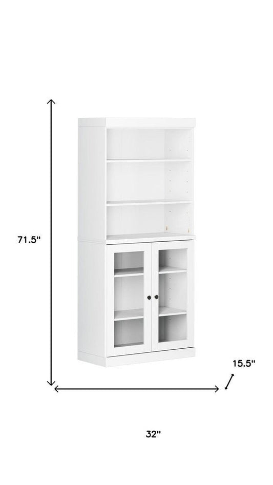72" White Solid Wood Two Door Pantry Or Storage Closet HomeRoots