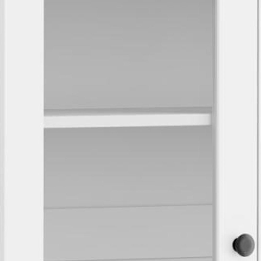 72" White Solid Wood Four Door Pantry Or Storage Closet