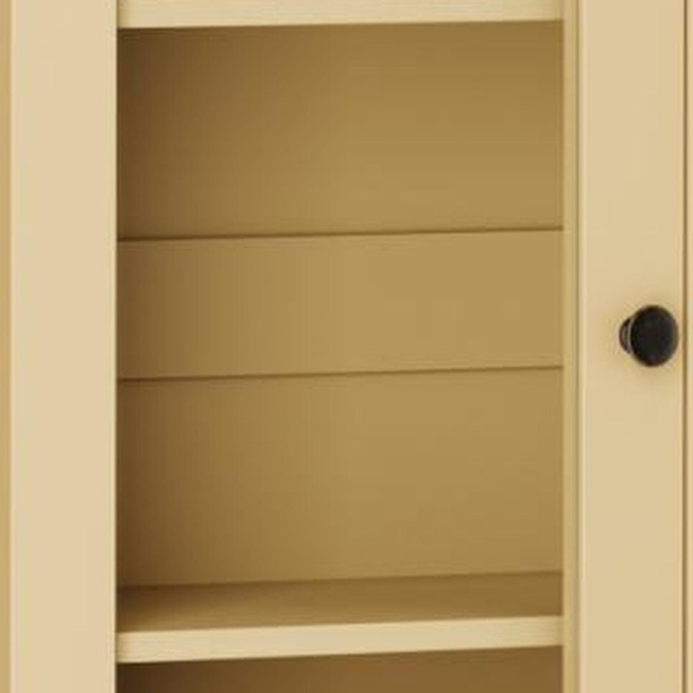 72" Yellow Solid Wood 8 Two Drawer Pantry Or Storage Closet
