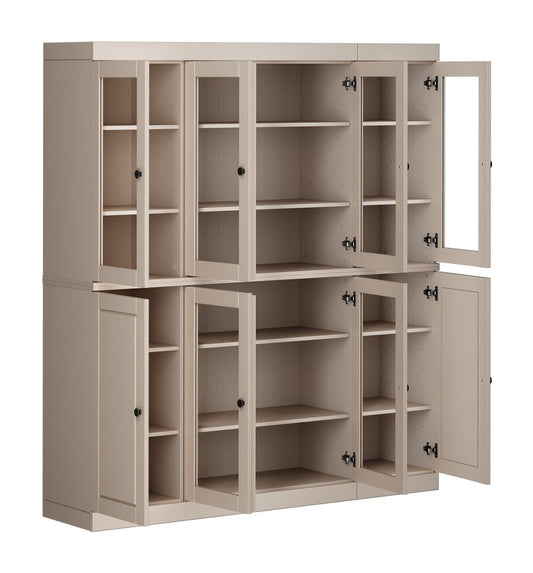 72" Beige Solid Wood 8 Pantry Or Storage Closet HomeRoots