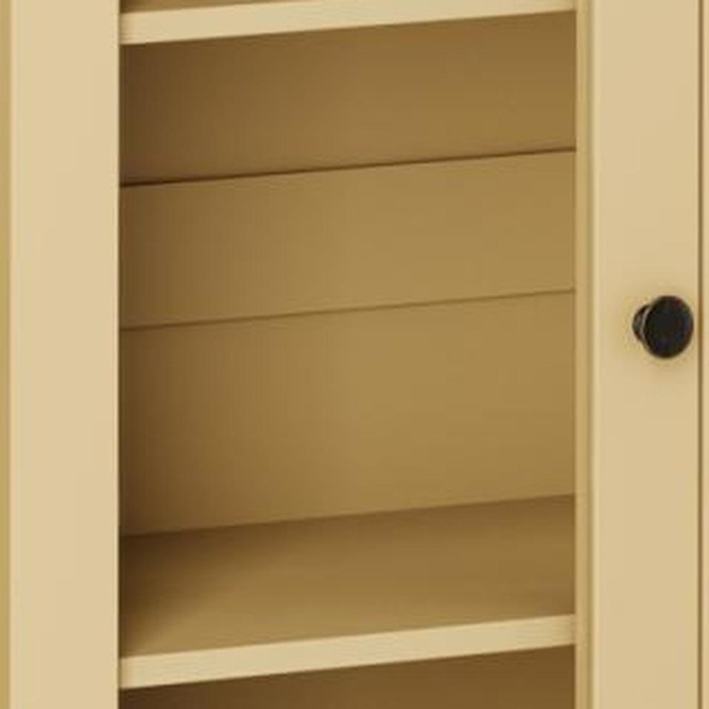 72" Yellow Solid Wood 8 Pantry Or Storage Closet