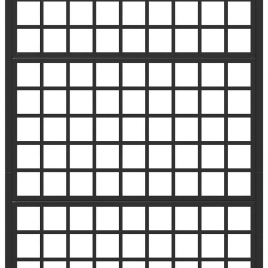 73" X 35" Black Geometric Galvanized Metal Rectangular Planter Box