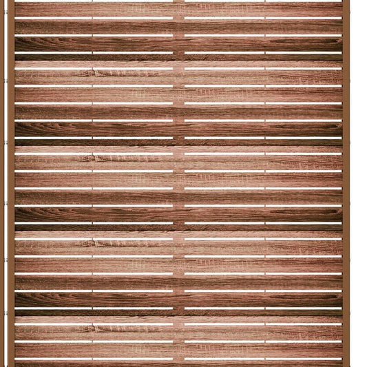 72" Brown Steel Six Panel Outdoor Privacy Screen