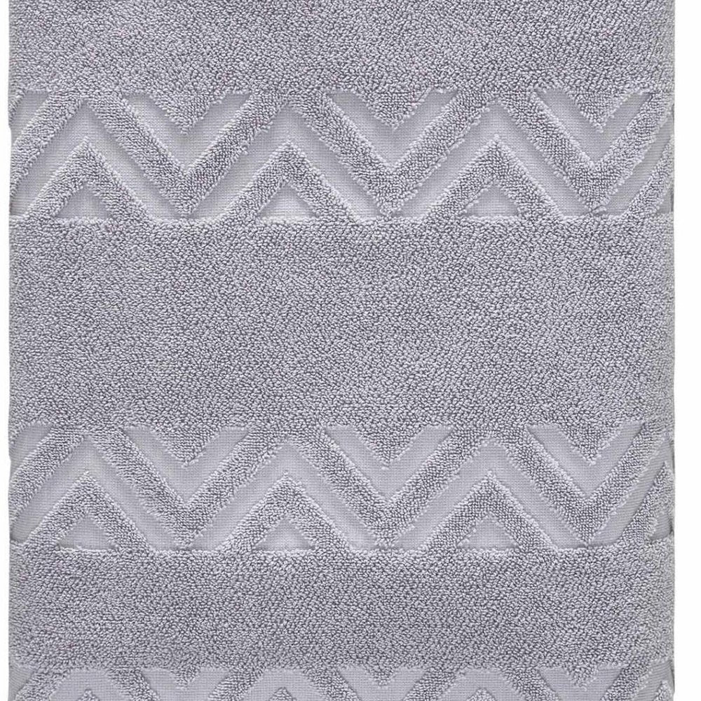 White Jacquard Turkish Cotton 40" X 70" Chevron Bath Sheet HomeRoots