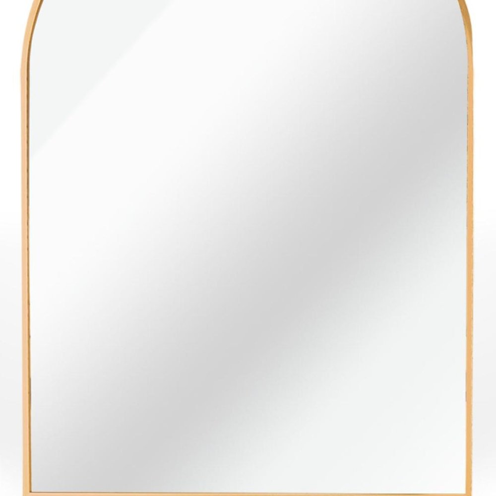 30" Black Aluminum Arch Framed Bathroom Vanity Mirror HomeRoots