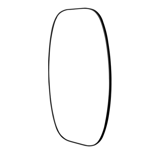 48" X 30" Black Aluminum Oval Framed Bathroom Vanity Mirror
